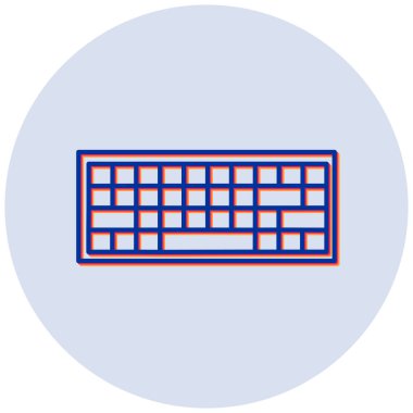 Klavye. Web simgesi basit illüstrasyon