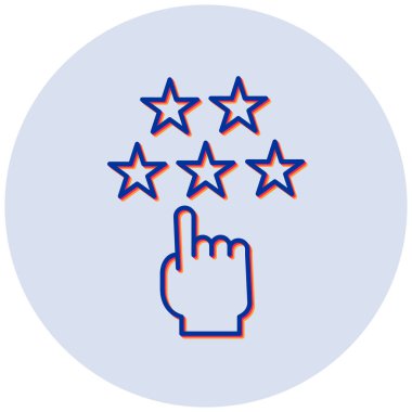 Reyting. Web simgesi basit illüstrasyon