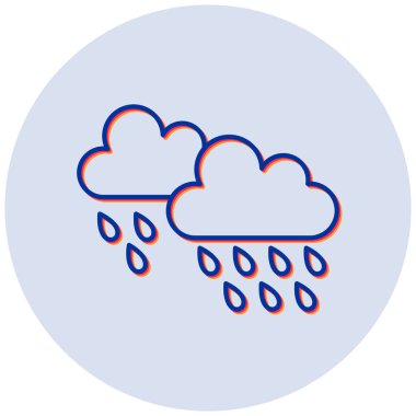 Yağmur. Web simgesi basit illüstrasyon