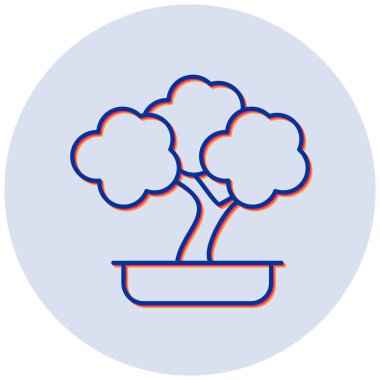Bonsai. Web simgesi basit tasarım