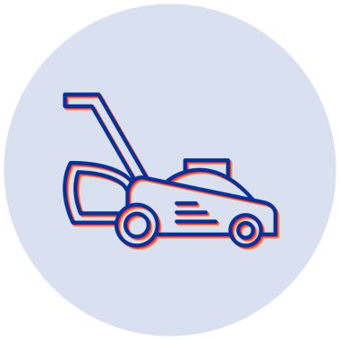 Çim biçme makinesi. Web simgesi