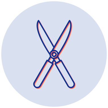 Makas. Web simgesi basit illüstrasyon