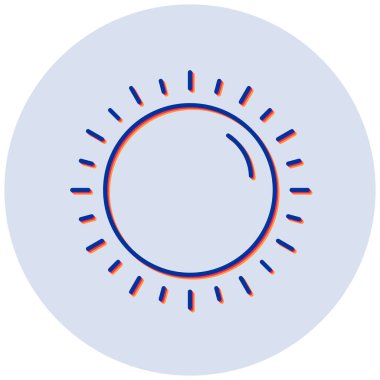 Güneş. Web simgesi basit illüstrasyon