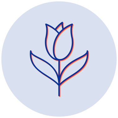 Lale. Web simgesi basit illüstrasyon