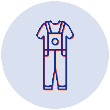 Dungarees simgesi, vektör çizimi