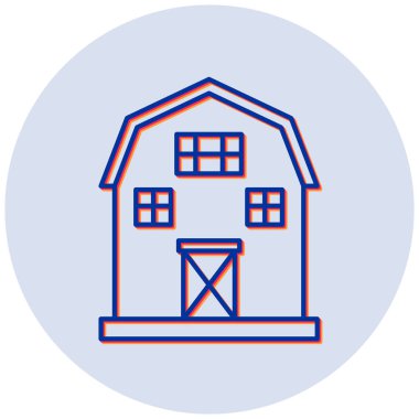 Ahır. Web simgesi basit illüstrasyon