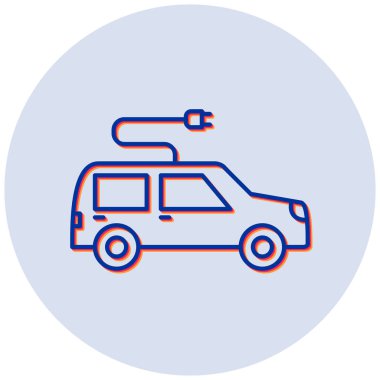 Electric car. web icon simple illustration