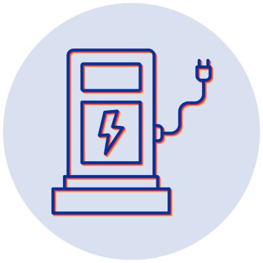 Elektrik Şarj simgesi, vektör illüstrasyonu