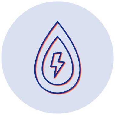 Su Enerjisi simgesinin vektör çizimi