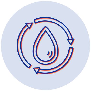 Su Geri Dönüşüm simgesinin vektör çizimi