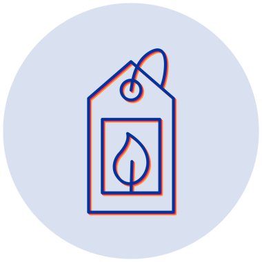 Eko etiket simgesinin vektör illüstrasyonu