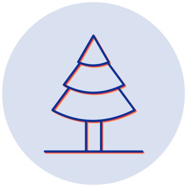 Çam Ağacı. Web simgesi basit illüstrasyon