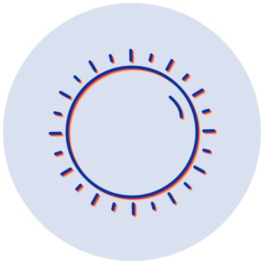 Güneş. Web simgesi basit illüstrasyon