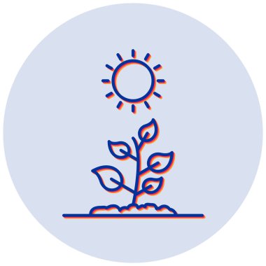 Fotosentez. Web simgesi basit tasarım