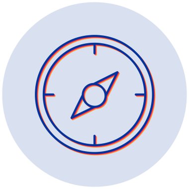 Pusula. Web simgesi basit illüstrasyon