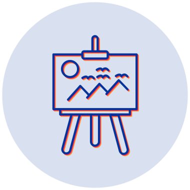 Şövale. Web simgesi basit illüstrasyon