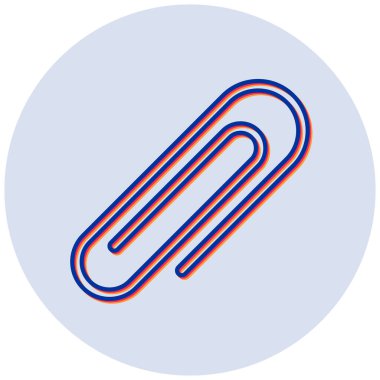 Ataç simgesi. Web tasarımı için basit ataç vektör düğmesi çizimi