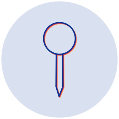 İğne. Web simgesi basit illüstrasyon