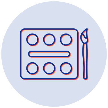 Suluboya düz vektör simgesi