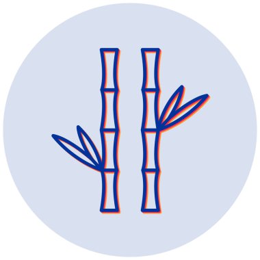 Bambu simgesi vektör illüstrasyonu