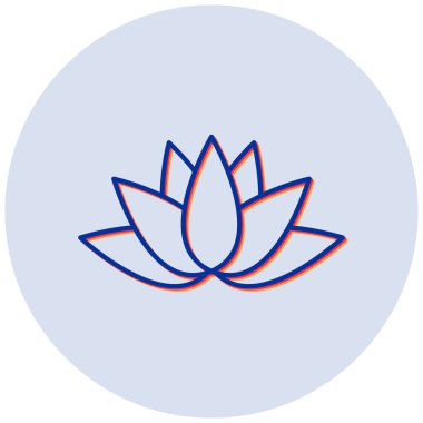 Lotus vektör simgesi modern basit illüstrasyon
