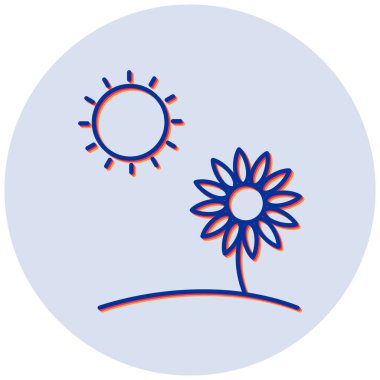 Fotosentez. Web simgesi basit illüstrasyon