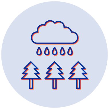 Yağmur ormanları. Web simgesi basit illüstrasyon