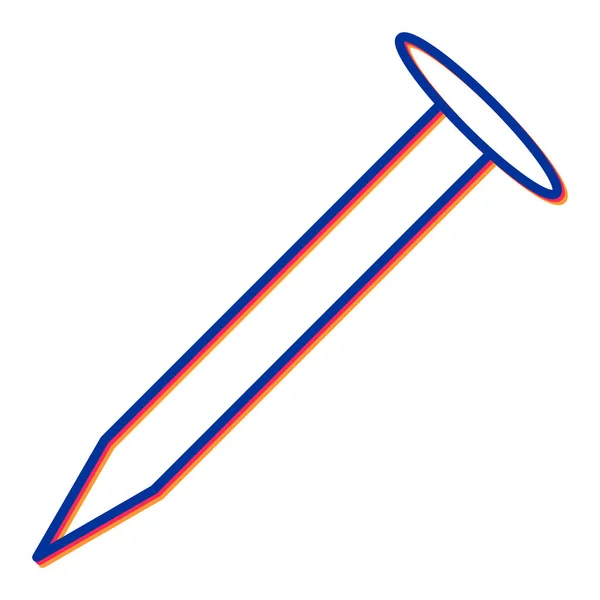 Nagelsymbol Web Symbol Einfache Illustration — Stockvektor