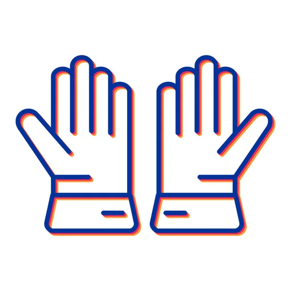 Gloves Icon Vector Thin Line Sign Isolated Contour Symbol Illustration — Stockvektor