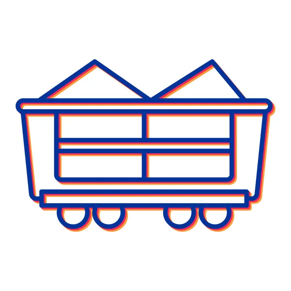 Vector Illustration Farm Store Icon Outline Isolated Symbol Warehouse Cart — Stockvector