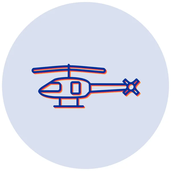 Helikopter Web Ikon Egyszerű Illusztráció — Stock Vector