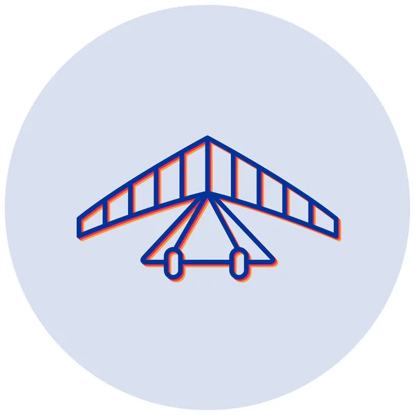 Ilustración Vectorial Hang Glider Icono — Archivo Imágenes Vectoriales