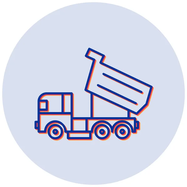 Camião Lixo Ícone Web Ilustração Simples —  Vetores de Stock