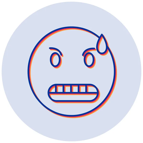 Scared Face Meme icon in Cloud Style