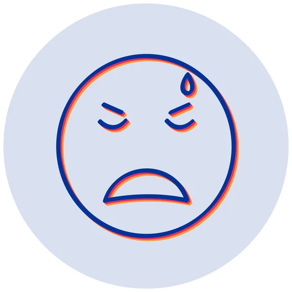 失望的脸 Web图标 — 图库矢量图片