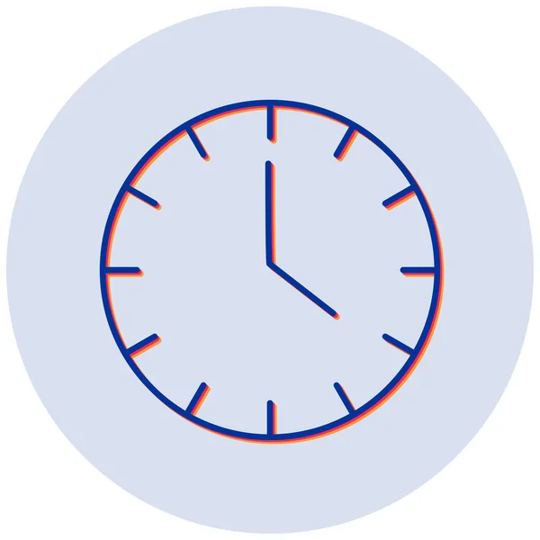 Horloge Icône Web Illustration Simple — Image vectorielle