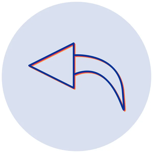 Rückgängig Machen Web Symbol Einfache Illustration — Stockvektor