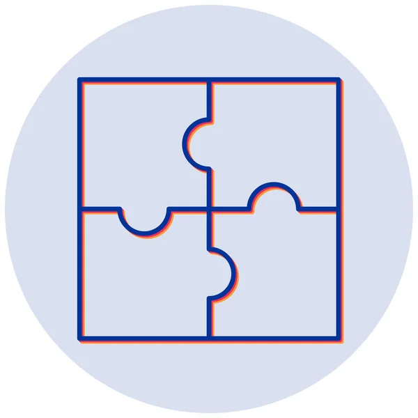 Puzzle Webová Ikona Jednoduchá Ilustrace — Stockový vektor