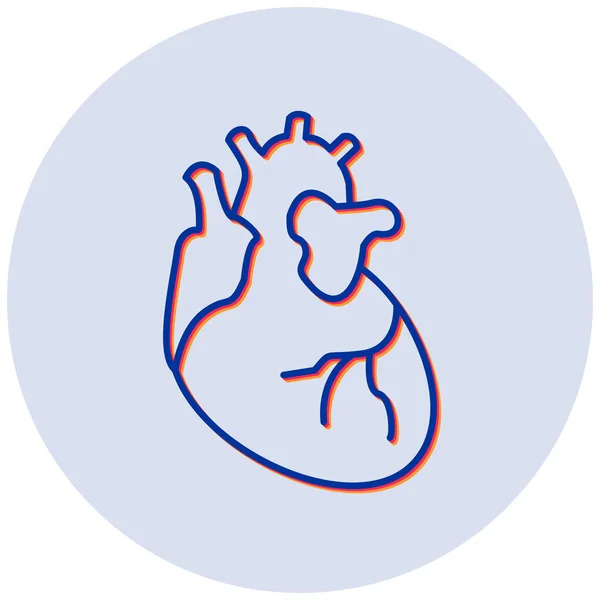 Srdce Webová Ikona Jednoduchá Ilustrace — Stockový vektor