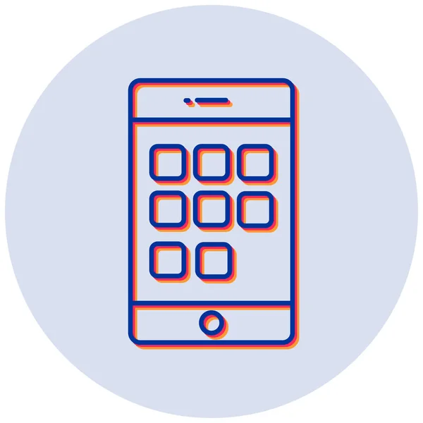 Mobile Phone Web Icon Simple Illustration — стоковый вектор