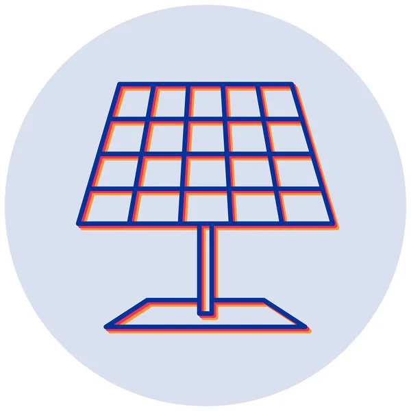 Solarmodul Einfache Illustration — Stockvektor