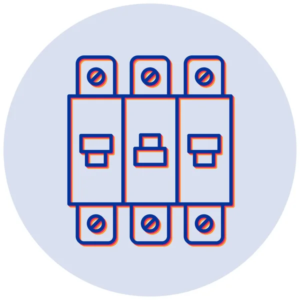 Elektrische Bremse Web Symbol Einfache Illustration — Stockvektor