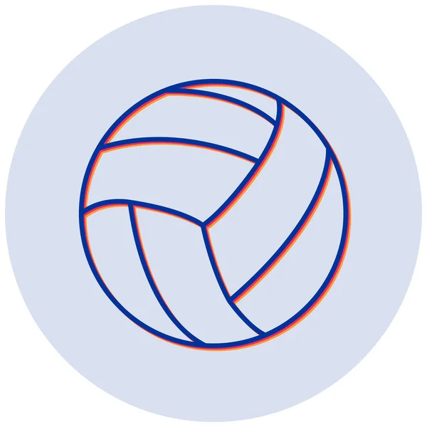Volleyboll Webb Ikon Enkel Illustration — Stock vektor