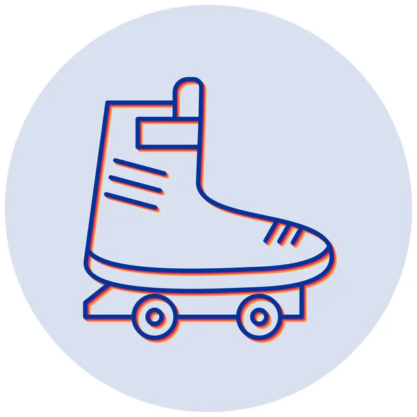 Roller Skate Ikon Web Ilustrasi Sederhana - Stok Vektor