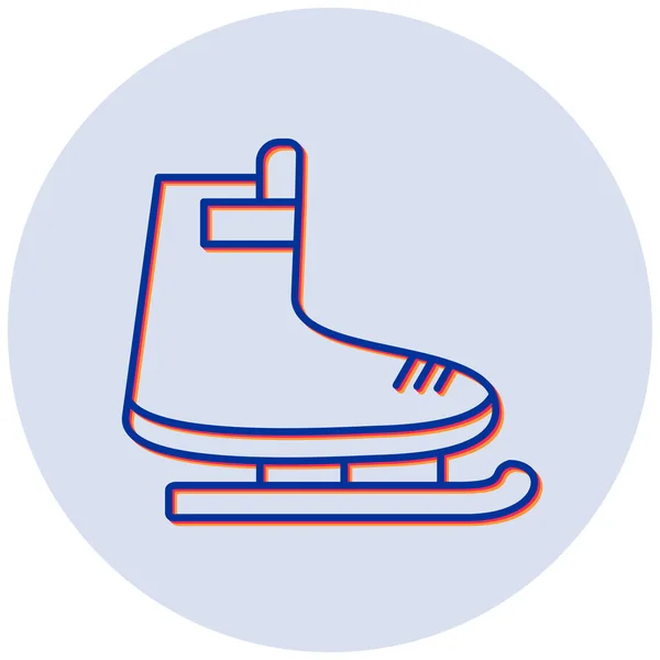 Πάγος Skate Επίπεδη Διάνυσμα Εικονίδιο — Διανυσματικό Αρχείο