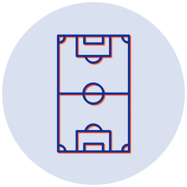 Campo Fútbol Icono Web Diseño Simple — Archivo Imágenes Vectoriales
