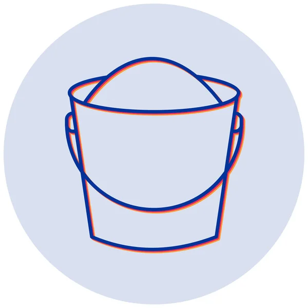 Seau Icône Web Illustration Simple — Image vectorielle