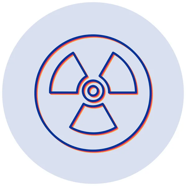 Illustrazione Vettoriale Dell Icona Della Radioattività — Vettoriale Stock