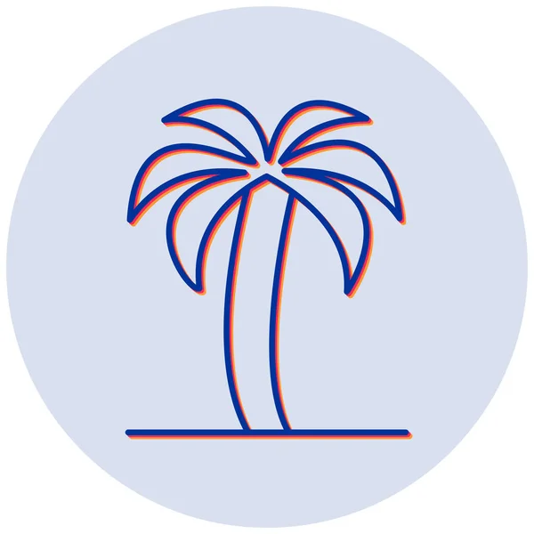 Palm Träd Ikonen Trendig Stil Isolerad Bakgrund — Stock vektor