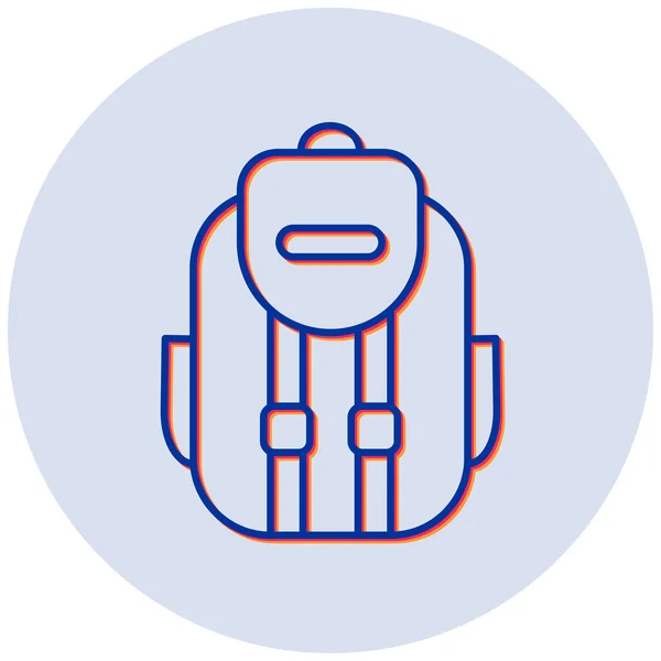 Mochila Icono Web Ilustración Simple — Archivo Imágenes Vectoriales